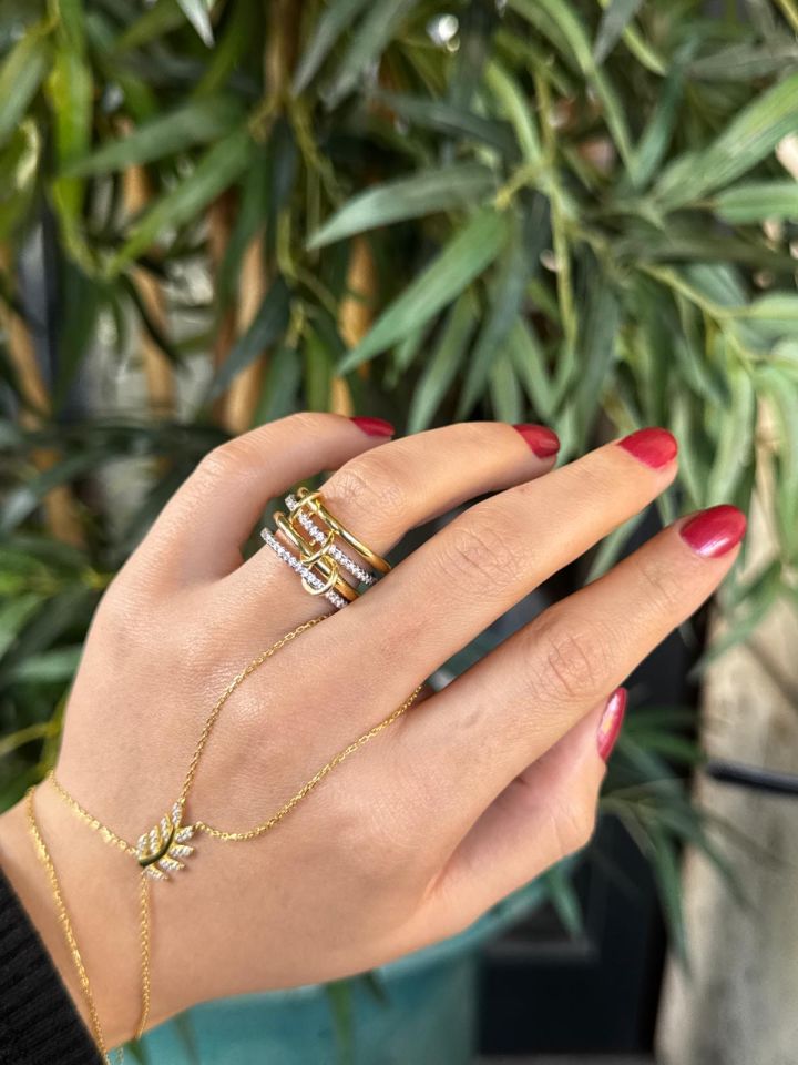 Dörtlü Gümüş Yüzük