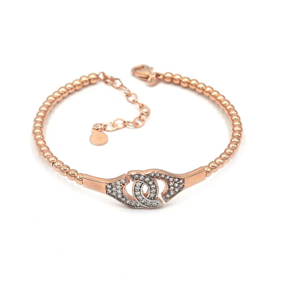 Kelepçe Tasarım Pırlanta Kesim Gümüş Bileklik