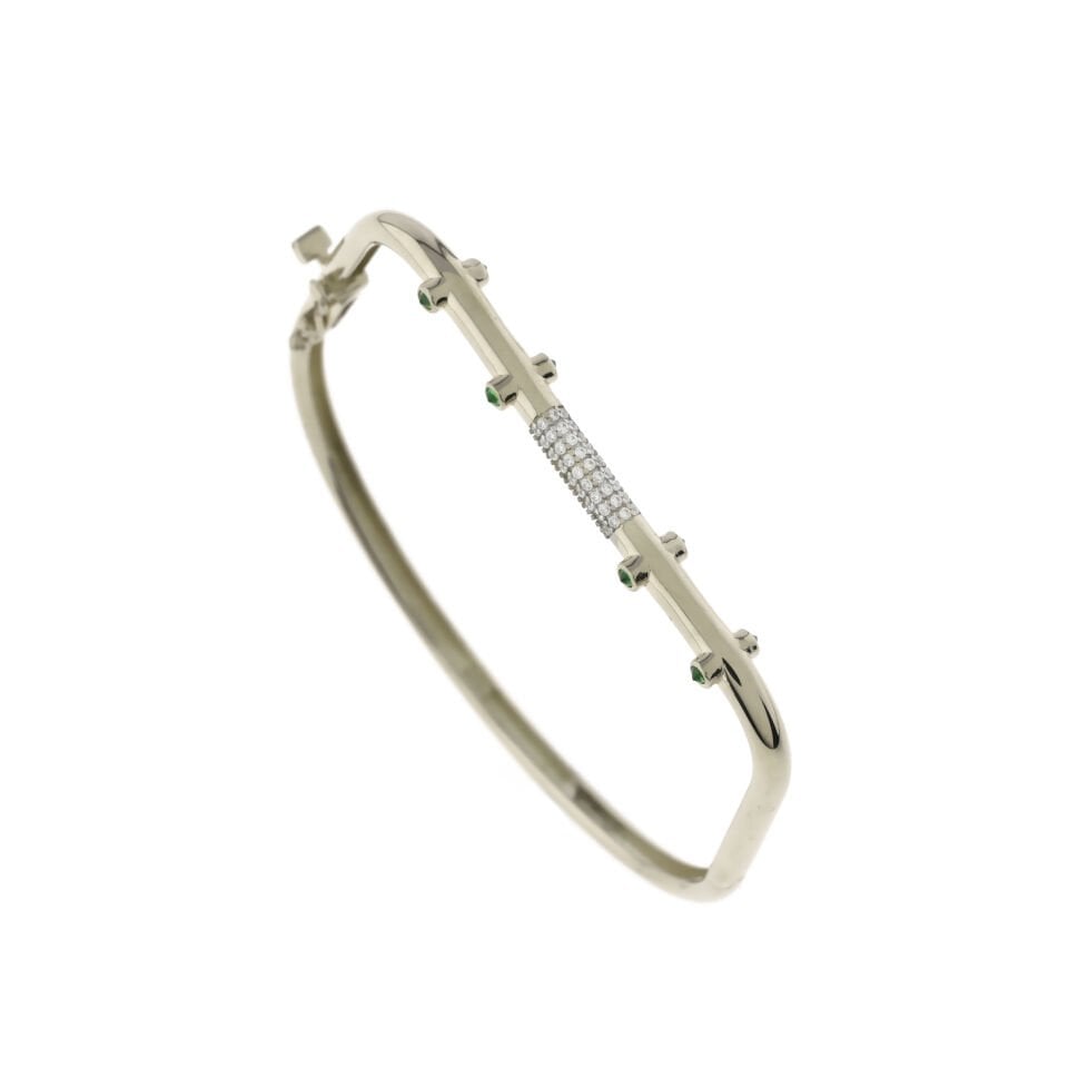 İnce Tasarım Gümüş Kelepçe