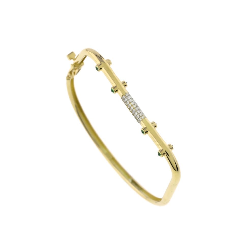 İnce Tasarım Gümüş Kelepçe