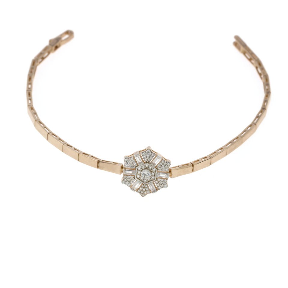 Pırlanta Kesim Gümüş Bileklik