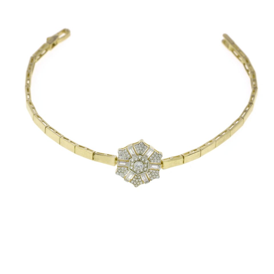 Pırlanta Kesim Gümüş Bileklik