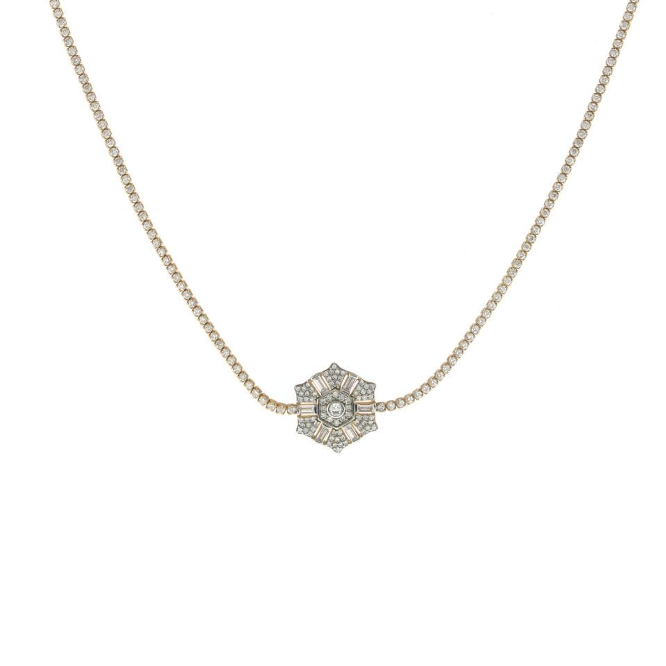 Pırlanta Kesim Gümüş Choker