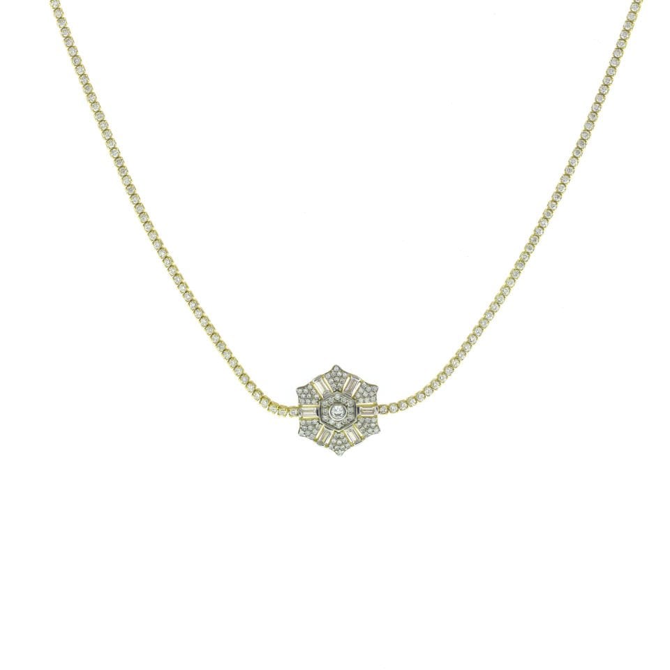 Pırlanta Kesim Gümüş Choker