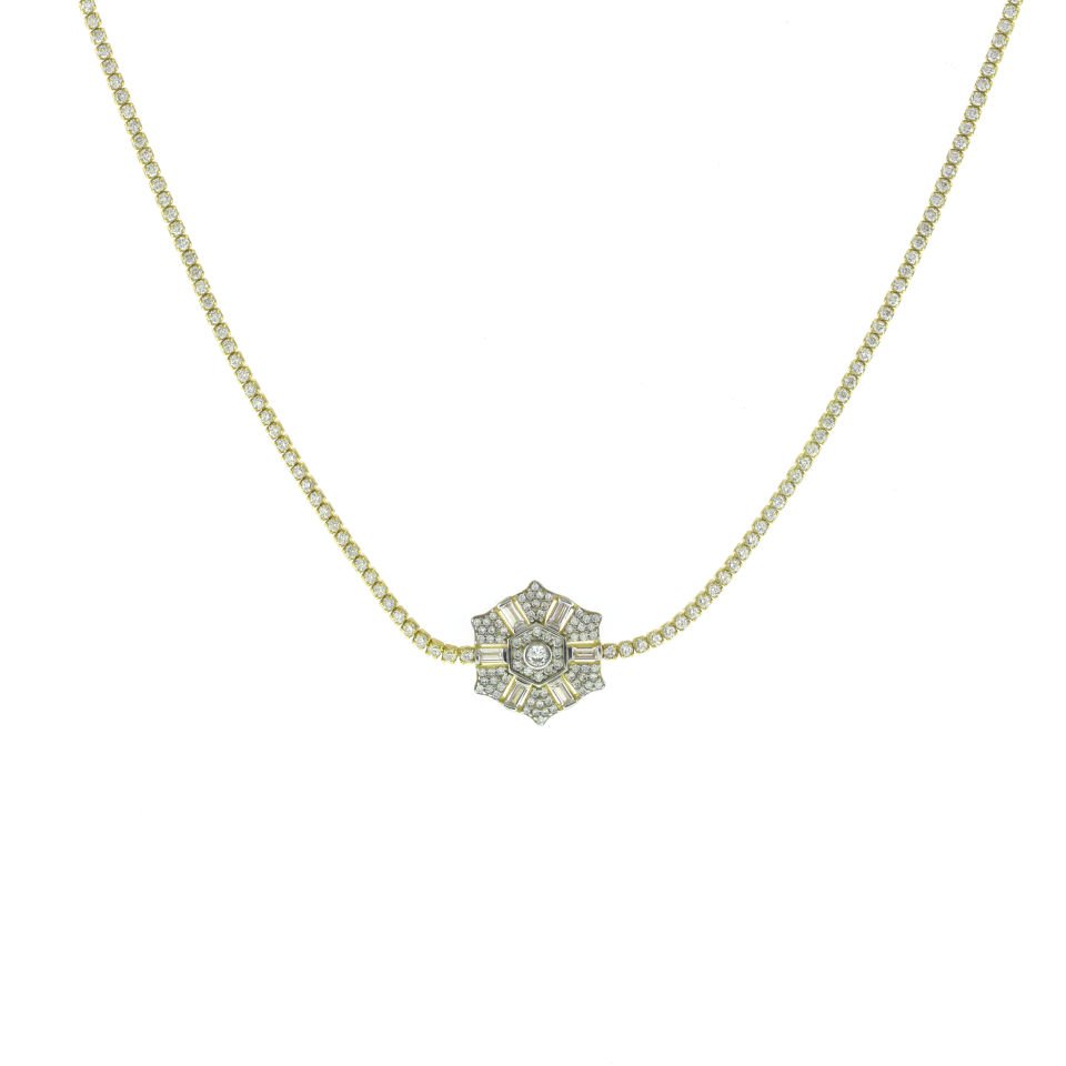 Pırlanta Kesim Gümüş Choker