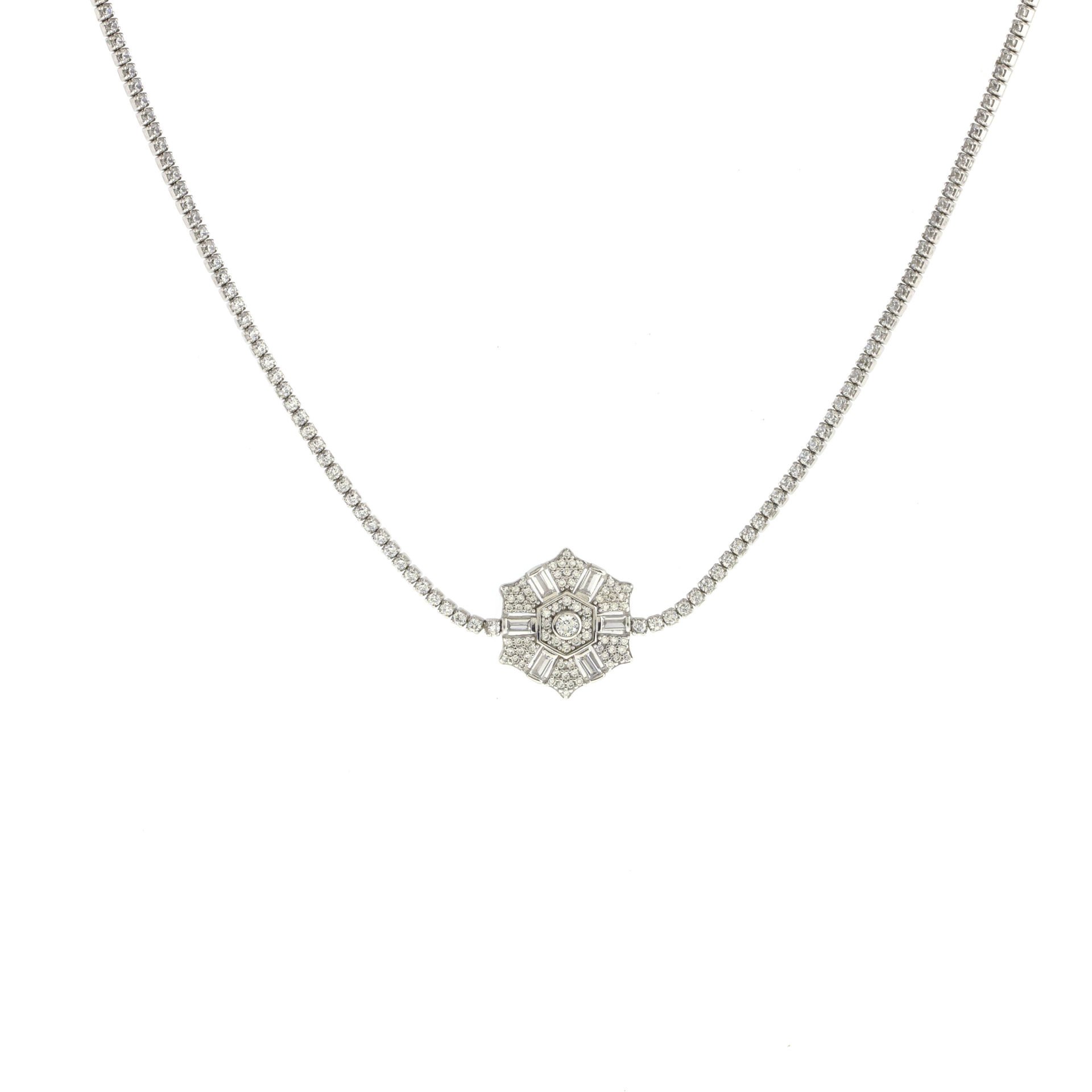 Pırlanta Kesim Gümüş Choker