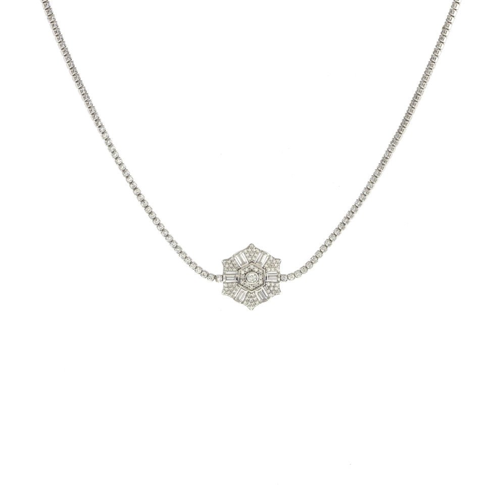 Pırlanta Kesim Gümüş Choker