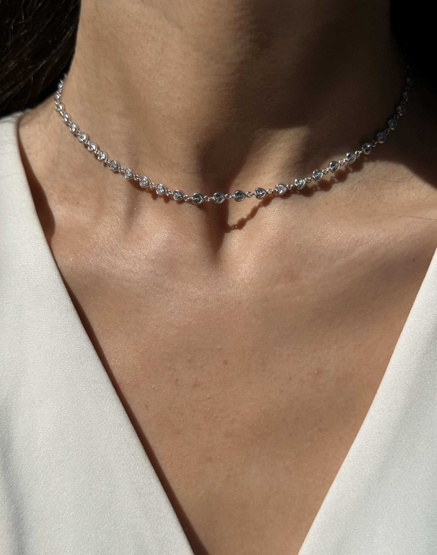 Kalpli Choker Gümüş Kolye