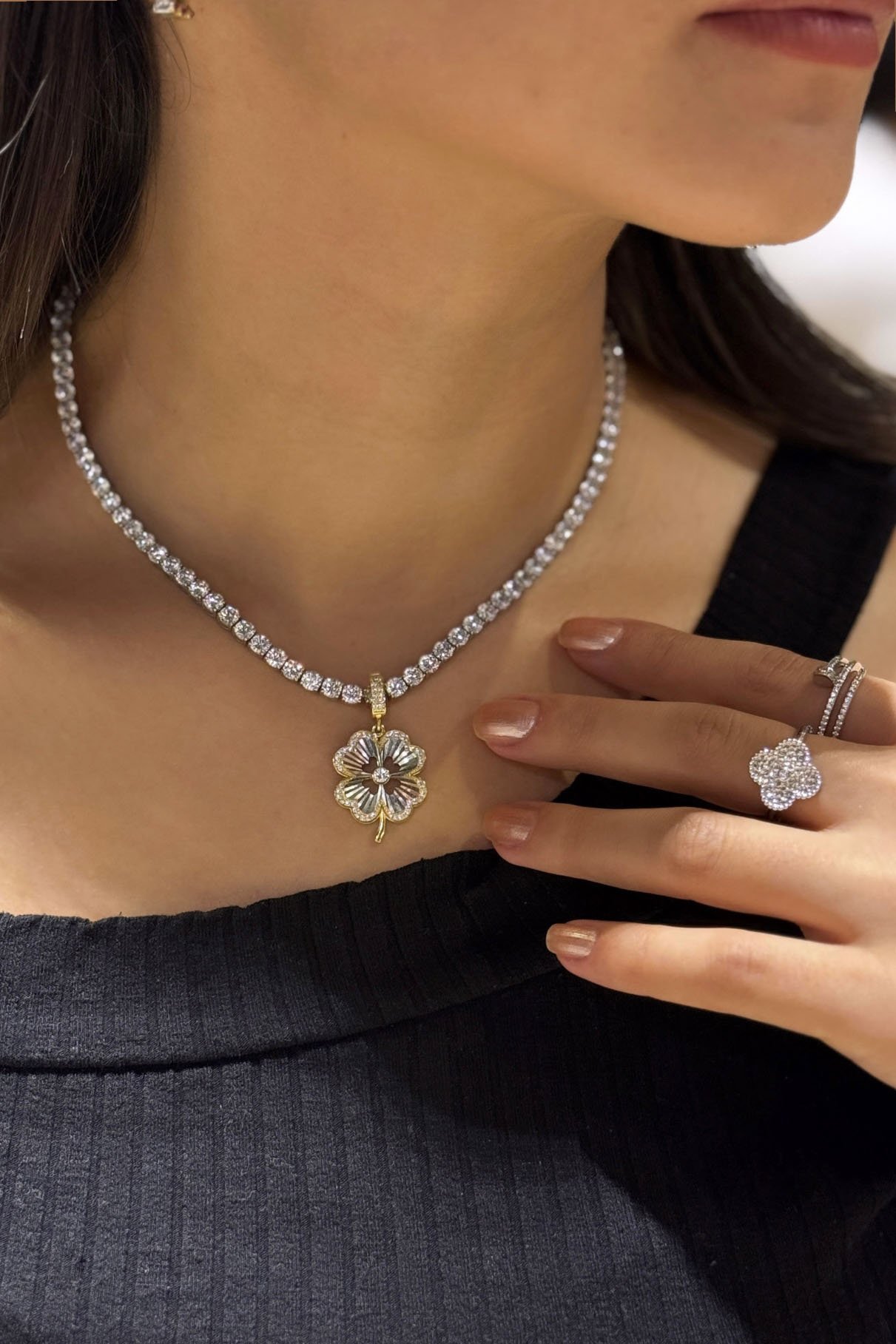 Baget Su Yolu İthal Gümüş Choker